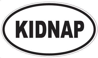KIDNAP - Oval Sticker