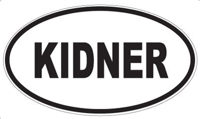 KIDNER - Oval Magnet