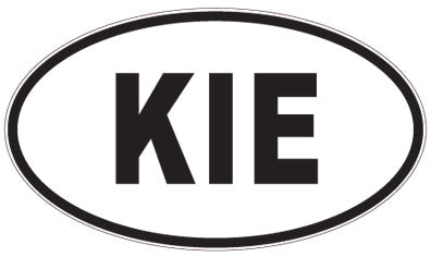 KIE - 3 Letter Initials Oval Sticker