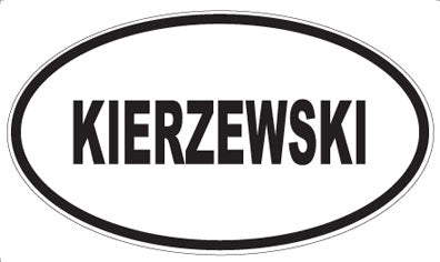 KIERZEWSKI - Oval Magnet