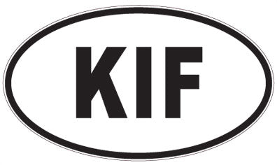 KIF - 3 Letter Initials Oval Magnet