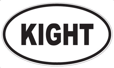 KIGHT - Oval Magnet