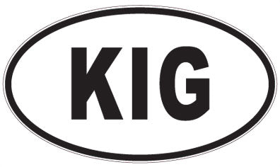KIG - 3 Letter Initials Oval Magnet