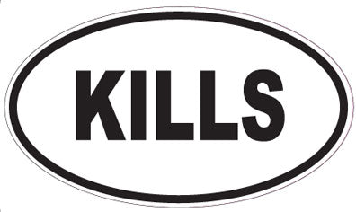 KILLS - Oval Sticker