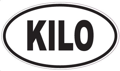 KILO - Oval Sticker