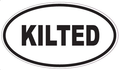 KILTED - Oval Sticker
