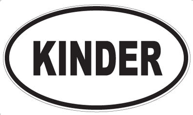 KINDER - Oval Magnet