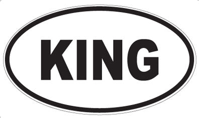 KING - Oval Magnet