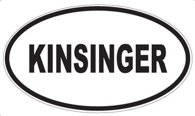 KINSINGER - Oval Magnet