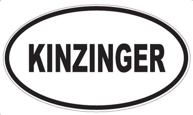 KINZINGER - Oval Magnet