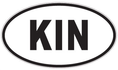 KIN - 3 Letter Initials Oval Magnet