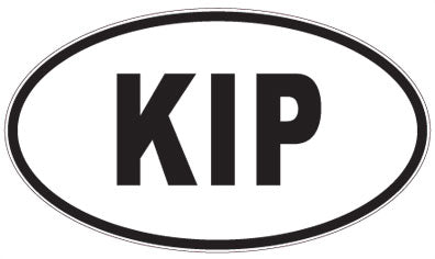 KIP - 3 Letter Initials Oval Magnet