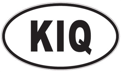 KIQ - 3 Letter Initials Oval Sticker
