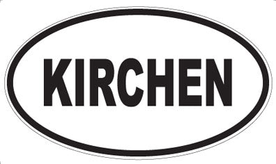 KIRCHEN - Oval Magnet