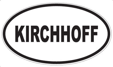 KIRCHHOFF - Oval Magnet