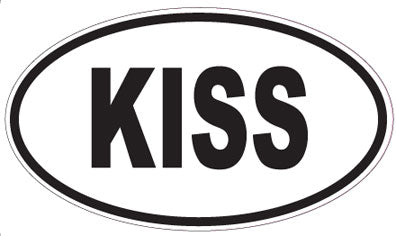 KISS - Oval Sticker