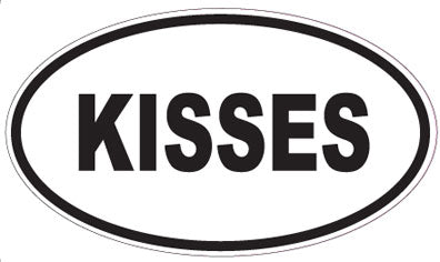 KISSES - Oval Sticker