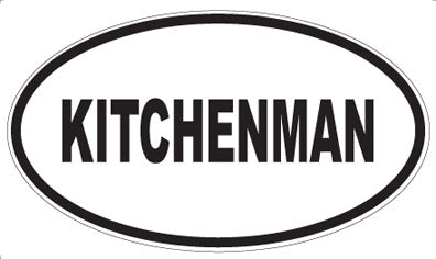 KITCHENMAN - Oval Magnet