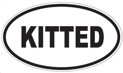 KITTED - Oval Sticker