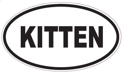 KITTEN - Oval Sticker