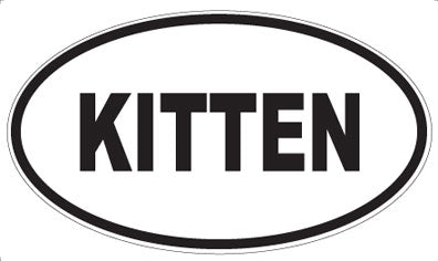 KITTEN - Oval Magnet