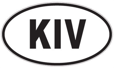 KIV - 3 Letter Initials Oval Magnet