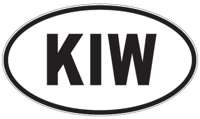 KIW - 3 Letter Initials Oval Magnet
