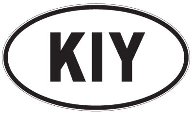 KIY - 3 Letter Initials Oval Magnet