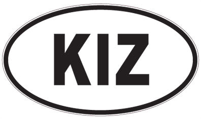 KIZ - 3 Letter Initials Oval Magnet