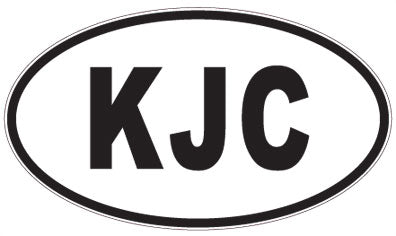 KJC - 3 Letter Initials Oval Sticker