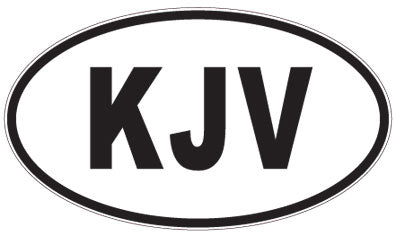 KJV - 3 Letter Initials Oval Sticker