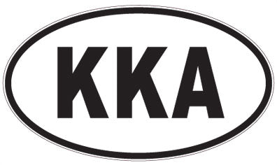KKA - 3 Letter Initials Oval Magnet