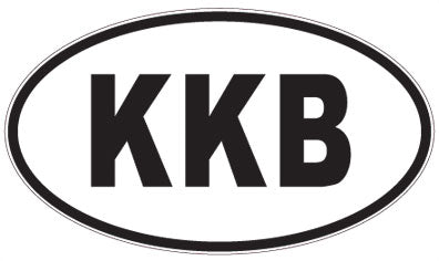 KKB - 3 Letter Initials Oval Sticker