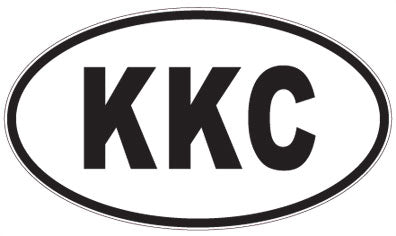 KKC - 3 Letter Initials Oval Magnet