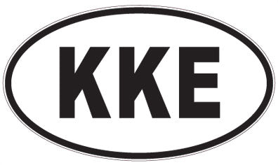 KKE - 3 Letter Initials Oval Magnet