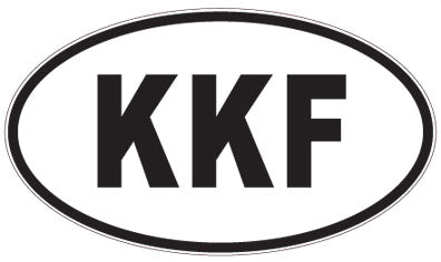 KKF - 3 Letter Initials Oval Sticker