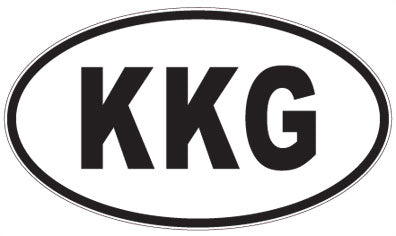 KKG - 3 Letter Initials Oval Magnet