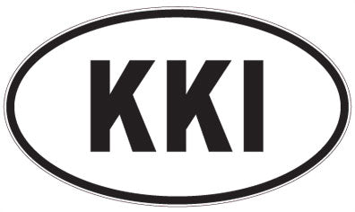 KKI - 3 Letter Initials Oval Sticker