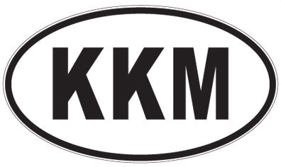 KKM - 3 Letter Initials Oval Sticker
