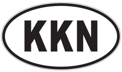KKN - 3 Letter Initials Oval Sticker