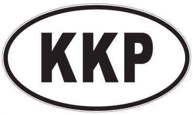 KKP - 3 Letter Initials Oval Magnet