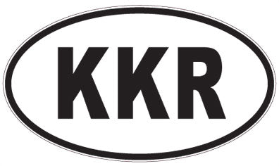 KKR - 3 Letter Initials Oval Magnet