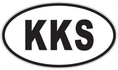 KKS - 3 Letter Initials Oval Magnet