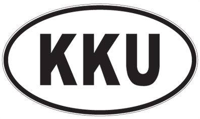 KKU - 3 Letter Initials Oval Magnet