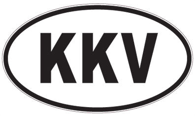 KKV - 3 Letter Initials Oval Magnet