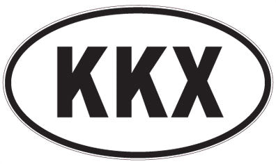 KKX - 3 Letter Initials Oval Magnet