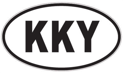 KKY - 3 Letter Initials Oval Sticker