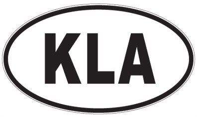 KLA - 3 Letter Initials Oval Sticker
