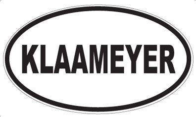 KLAAMEYER - Oval Magnet