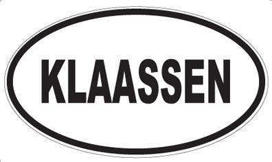 KLAASSEN - Oval Magnet